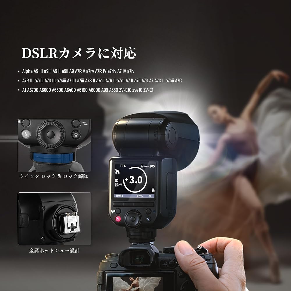 NEEWER Z2PRO-S Flash Strobe 76Ws 2.4G TTL Round Head Speedlight Godox Compatible Upgraded UI 1/8000s HSS TTL/M TCM Switch 7.2V/3000mAh Battery 600 Ful