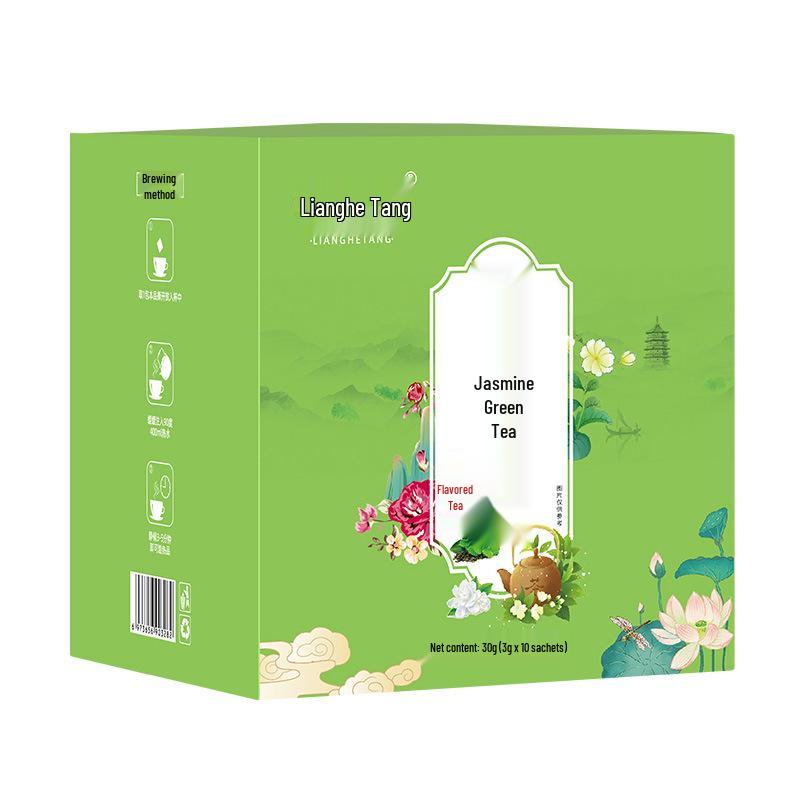 Jasmine Green Tea Bags - Cold & Hot Brew, Sugar-Free, Rich Aroma with Jasmine Flowers