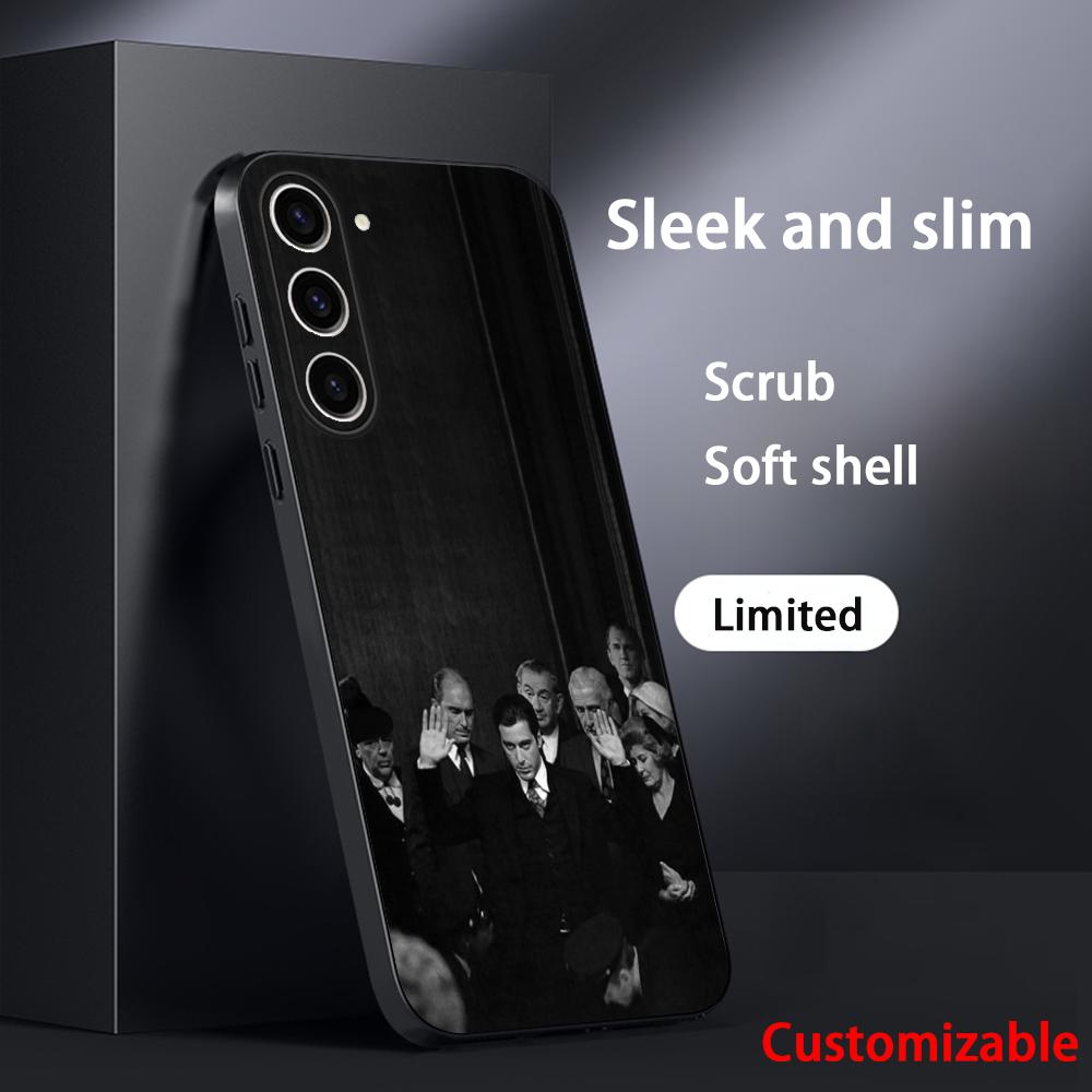 The Godfather Classic Movie Posters Phone Case For Samsung Galaxy S26 S25 S24 S23 S22 S21 Plus Ultra Note20 Soft Black