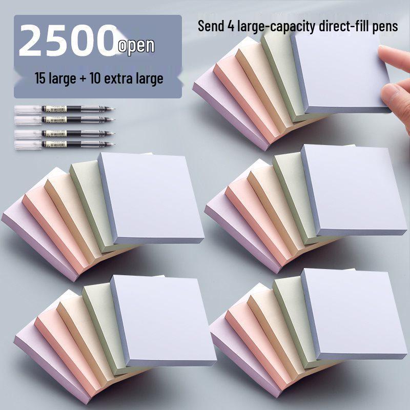 Morandi Colored Sticky Notes: Strong Adhesion, Pure Color, Large Size Student Memo Strips