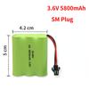 3.6V/ 4.8V/ 6V/ 7.2V 800Mah NI-CD Battery for Cars Trucks Tank 700mAh Replaceable Battery