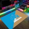 Olympique Lyonnais FC Design Crystal Velvet Carpet Cozy Non?Slip Printed Rug For Bedroom Living Room Entrance