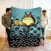 3D T-Totoros Cartoon Gift Soft Plush Blanket,Flannel Blanket Throw Blanket For Living Room Bedroom Bed Sofa Travel Kid Gifts