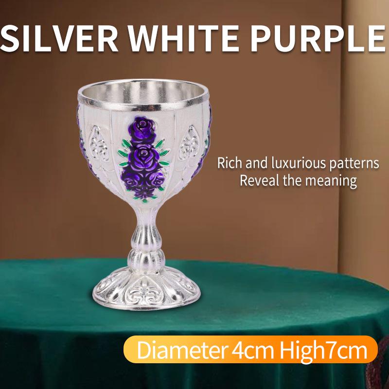 

Металева чарка для байцзю в ретро-стилі європейського зразка - 30 мл Креативна чарка ручної роботи