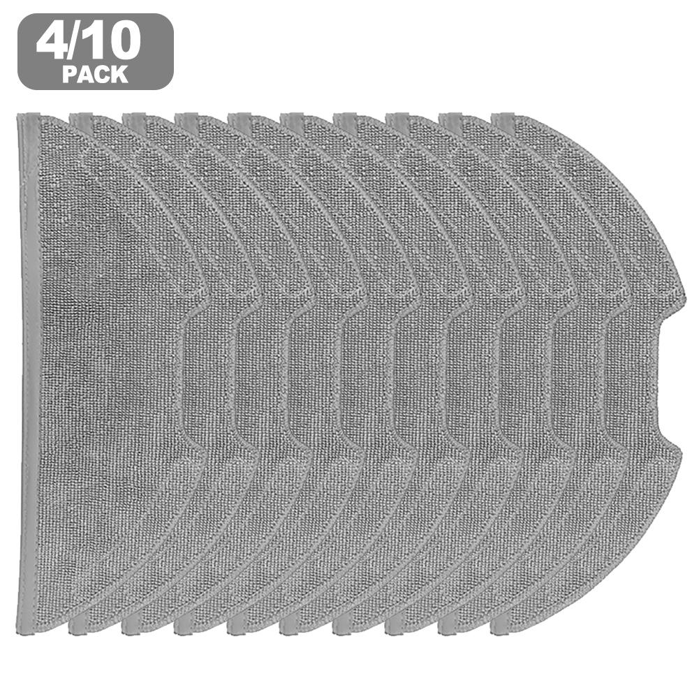 4/10 Pcs Of Washable, Reusable Mops Cloths For The EUREKAS E20 And Evos Plus Robots Vacuum Cleaners.