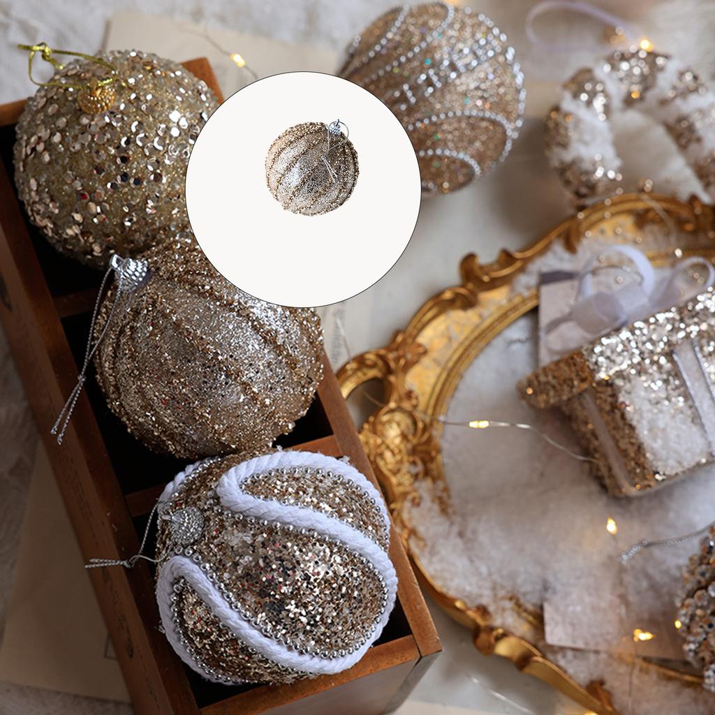 Shatterproof Resin Christmas Tree Ornament Durable Hanging Ball With Assorted Color For Family Home Decoration