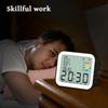 Kids Student Clock Bedside LCD Digital Mute Electronic Clock with Temperature Backlight Display