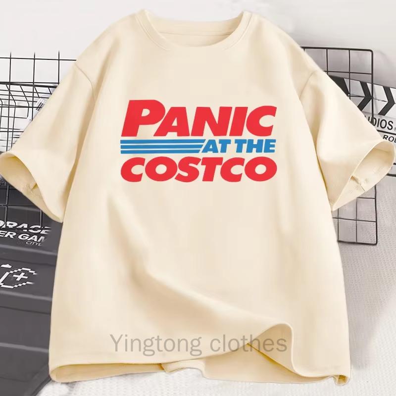 

Паника в Costco Графические футболки Футболка для любителей Costco мужская мода Оверсайз хлопковая футболка Уличная одежда Футболка Мужская одежда Футболка XS хаки