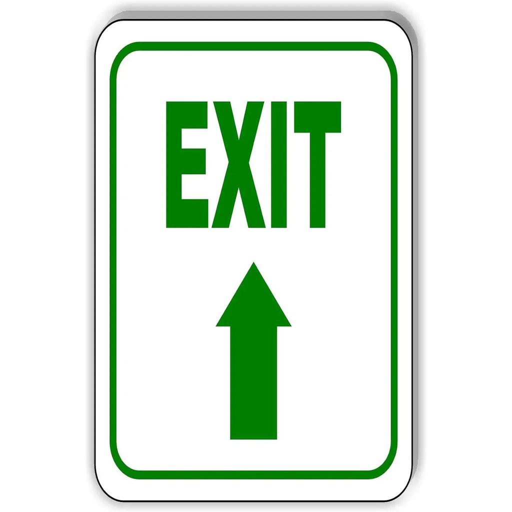 Vintage Ausgang Eingang Abbiegepfeil Metallblechschilder Poster Platte Wanddeko für Bars Garage Café Clubs Pubs Retro Poster Plakette