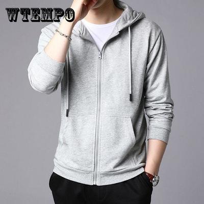 Cappotto cardigan con cappuccio Giacca basic da uomo con cerniera tinta unita slim Taglie forti Abbigliamento sportivo Felpe con cappuccio Capispalla Felpe semplici Felpe con cappuccio