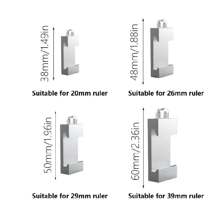 Woodworking Scribing Steel Ruler Positioning Block Metal Limit Block Ruler Scribing Tool Carpentry Scribing Tool