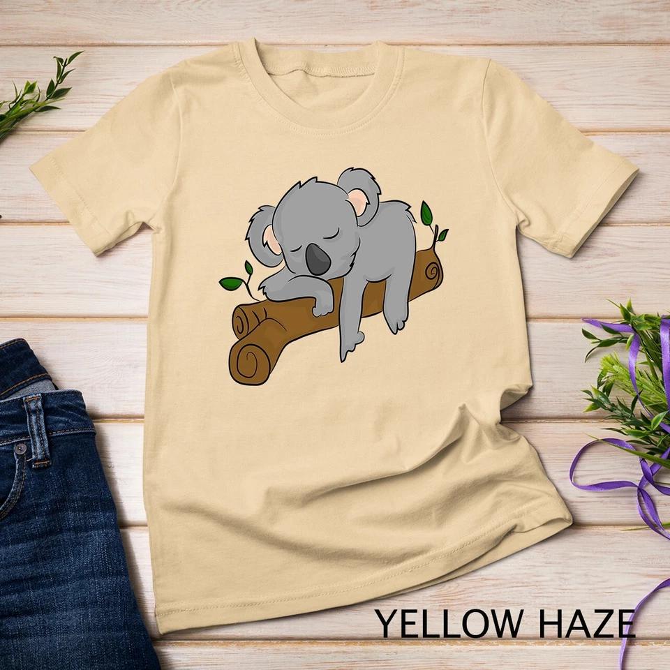 Cute Koala Bear Sleeping Lazy Animal Lover Gift Clothes Unisex T-shirt 15 L