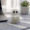 3D Printed Spooky Ornaments Halloween Mini Ghost Reading Book Ornament, Cute Little Small Statues for Desks Figurine, Durable PLA Creative Bookshelves