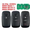 Replacement Key Fob With 2/3/4 Buttons 4A Chip And Black Plastic Shell Design 89994-BZ050 89994-BZ041 89994-BZ170