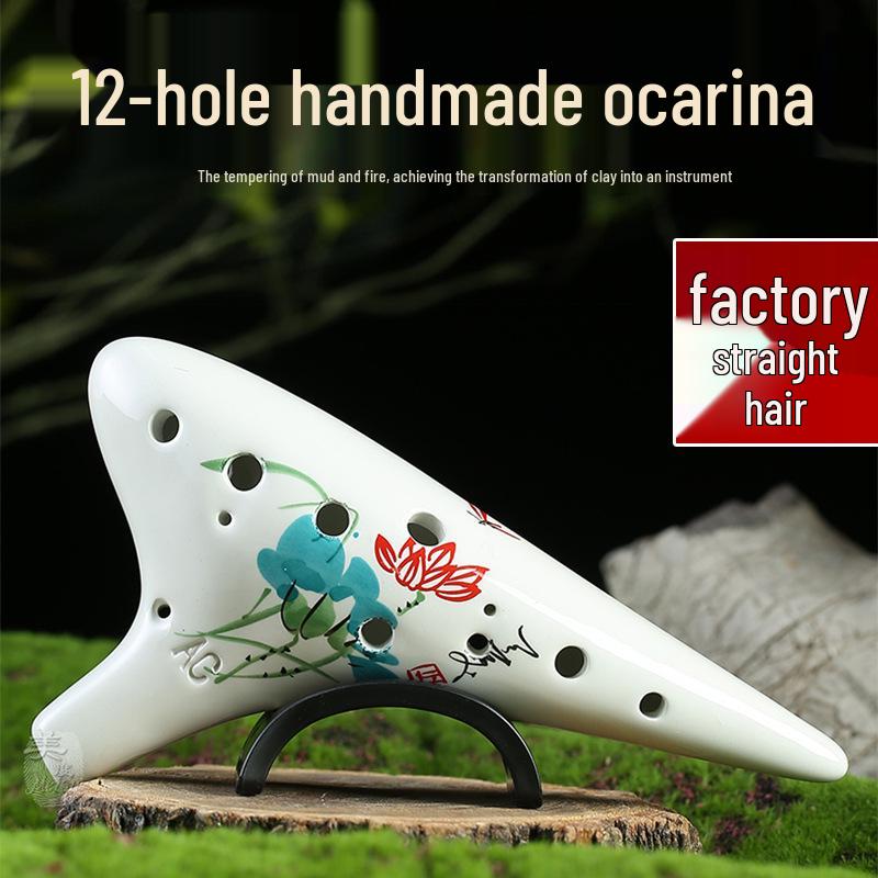 12-Hole Alto C Key Ocarina for Beginners, Pro Performance