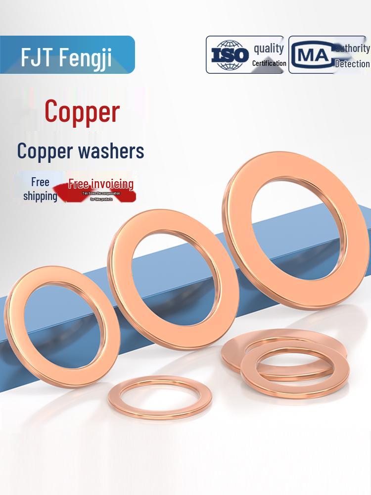 National Standard Red Copper Gasket Seal Ring and Flat Washer M3-M60mm for Marine Instruments