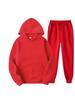 European Size Men's Fleece-Lined Hooded Sweatshirt & Pants Set - Casual Solid Color Two-Piece