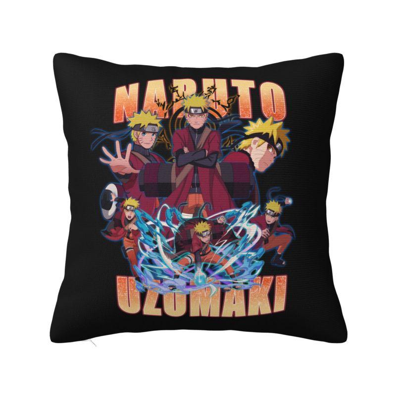 Custom Nordic Uzumaki Anime Cushion Cover Polyester Harajuku Manga Pillow Case