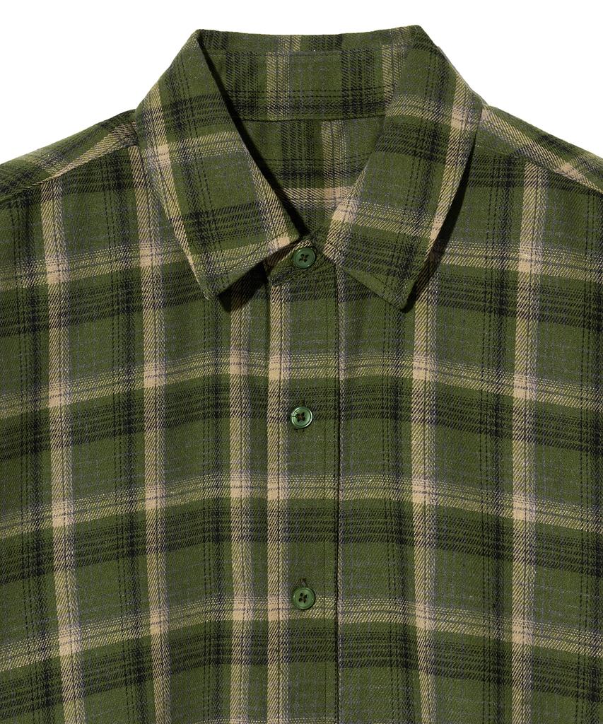 STANDARDERROR 87-Stan067 Vintage Forest Oversized Short Sleeve Tartan Check Shirt (Type A)