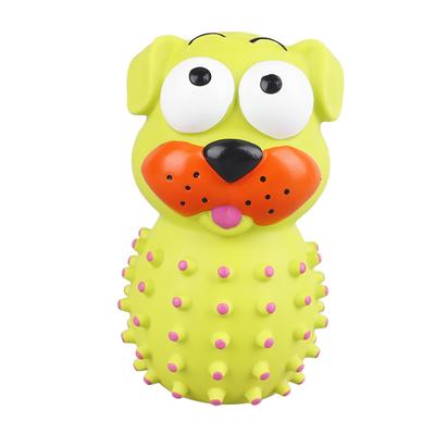 Jouets pour animaux de compagnie Résistant aux morsures Nettoyage buccal Jouet à mâcher mignon pour animal de compagnie pour divertissement de chien Jaune Œil protubérant
