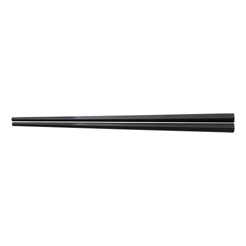 Akebono Sangyo Noodle Chopsticks, Black, 21cm, Made in Japan, Commercial Use, Star-Shaped Tips for a Secure Grip, Pentagonal Handles for a Comfortable