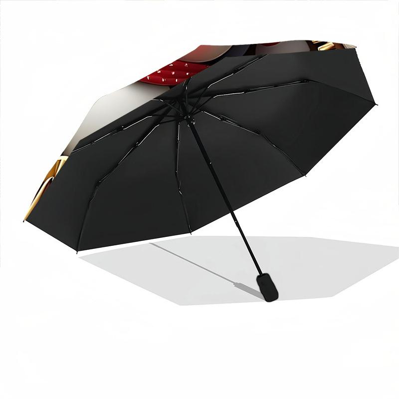 1pc Penguin Christmas Automatic Open/Close Umbrella, Windproof, Folding Compact Umbrella with Lightweight Design for Women/Men003