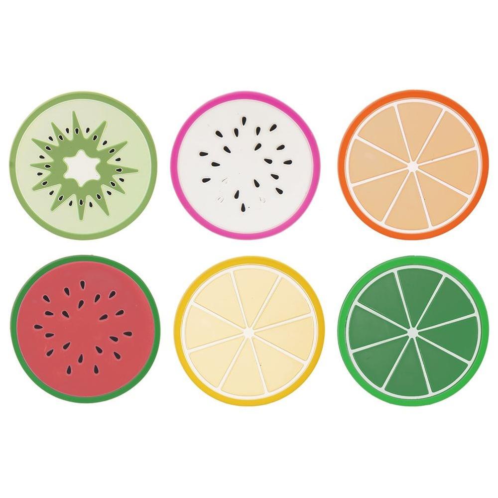 6x Kitchen Coaster Mat for Cups and Glasses Set of Coasters