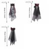 Portable Breathable Halloween Hairpin Comfortable Elegant Gothic Head Veil Black Fashion Hair Accessories Masquerades