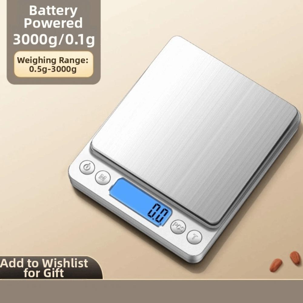 Stainless Steel Digital Kitchen Scale LCD Display Coffee Balance Scale  For Diet Tracking