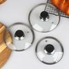Visible Pot Cover Tempered Glass Pot Lid Stainless Steel Rimmed Pan Lid Spill Shatter-Proof Round Chef Glass Cover
