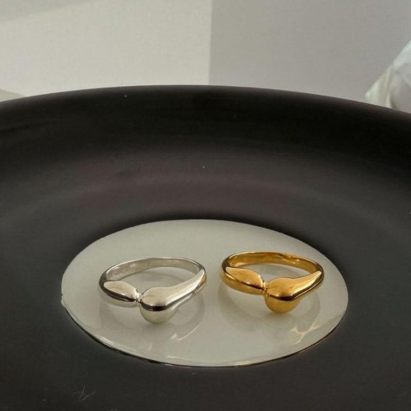 youngglow silver925 two ball ring (2color)