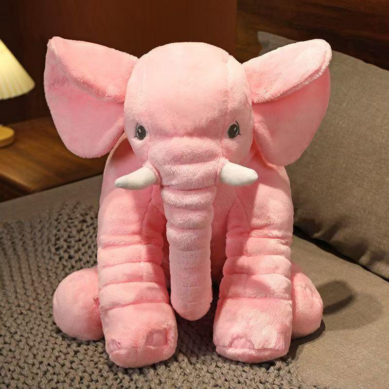 Fuzzy Large Elephant Stuffed Animal, Adventure Stuffed Elephant Toy, Brave Room Elephants Plush Decor Gift