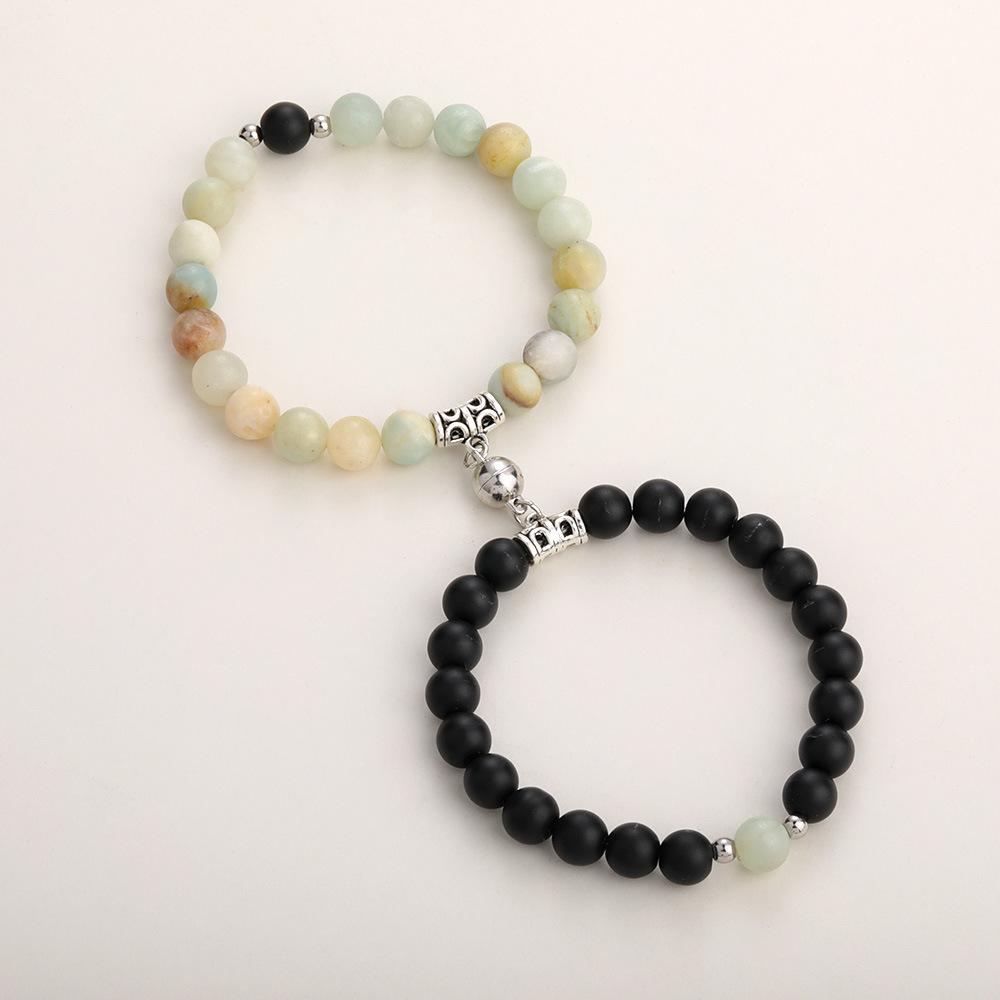 Natuurlijke Tijgeroog Steen & Legering Magnetische Koppelarmband - 2025 Bestseller