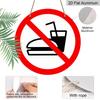 2D Flat 1pc, 8x8 In, Round Aluminum Metal Sign, No Food and Drink Sign Theme Decoration, Suitable for Door Decoration, Wall Decoration, Home, Room