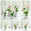 Vivid Lotus Small Bonsai Ceramic Basin Artificial Lotus Flower  Desktop Decoration
