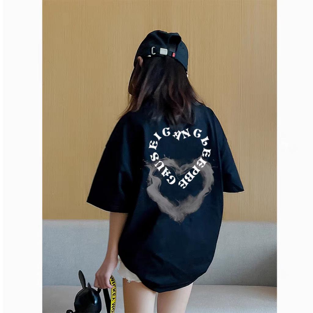 American Retro Letter Print Round Neck T-shirt Boys and Girls Casual All-match T-shirt Summer Comfortable Short-sleeved Top