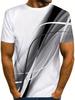 Men'S Graphic T-Shirt with Bold Abstract Black ; White 3D