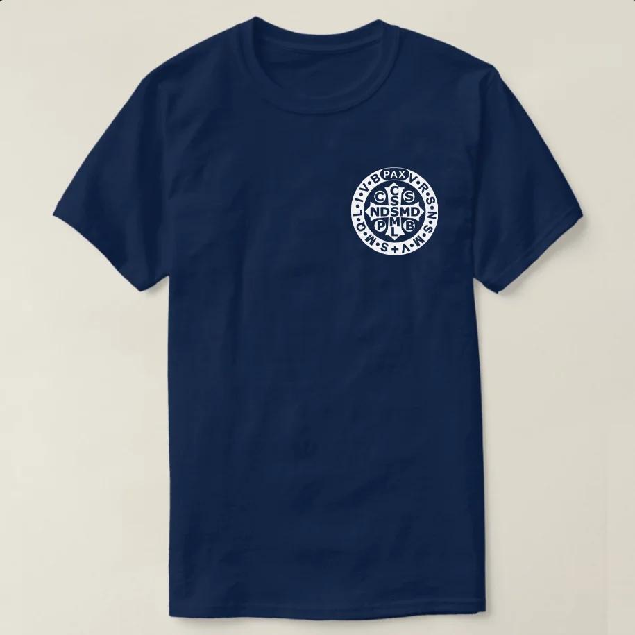 St Benedict Medal Catholic Saint Latin Prayer TShirt 100 Cotton ONeck Short Sleeve Summer Casual Unisexs Tshirt Streetwear