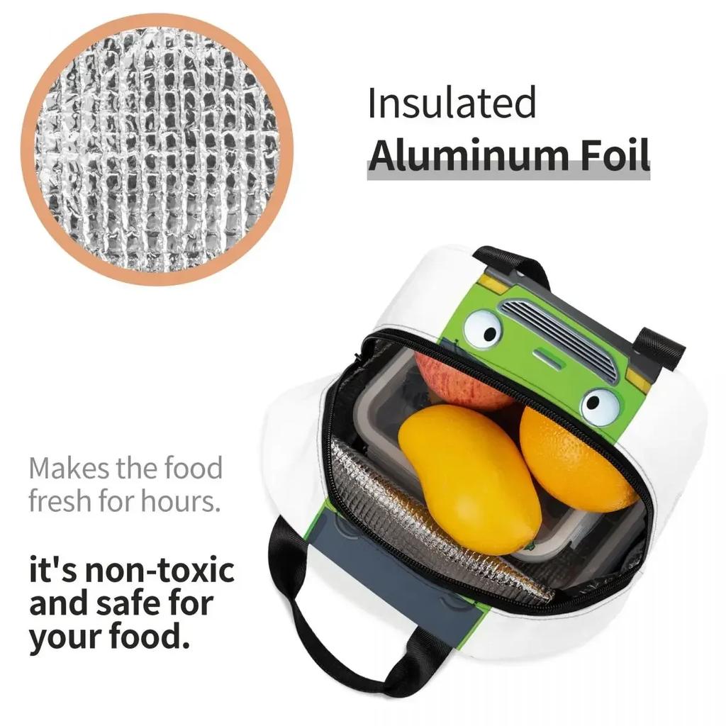 Tayo The Little Bus Insulated Lunch Bag for Kids School Cooler Thermal Food Box Tote Leakproof Lunch Boxes Container