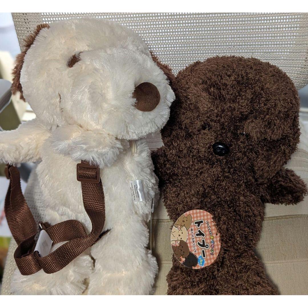 Stuffed animal backpack, set of 2, Snoopy, toy poodle, new, unused item