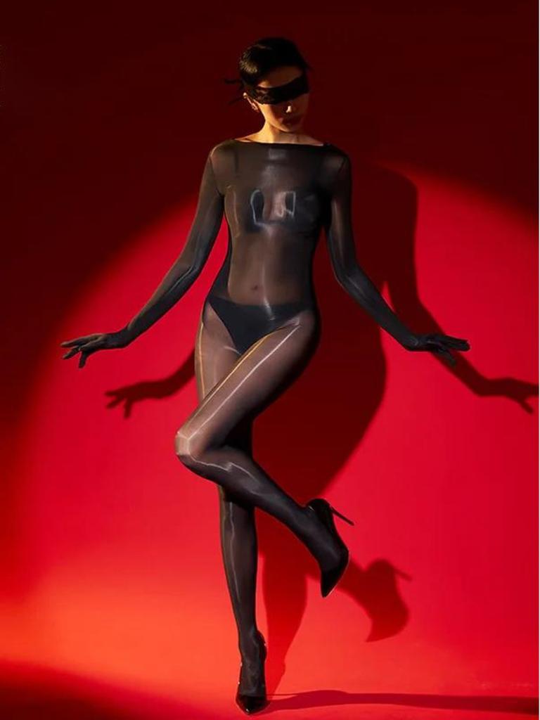 Solid Color Minimalist 8Dexotic Seamless Tight Fit And Wrapping Sensation Full Body Tight Fit Full Body Jumpsuit Stockings Rfkd