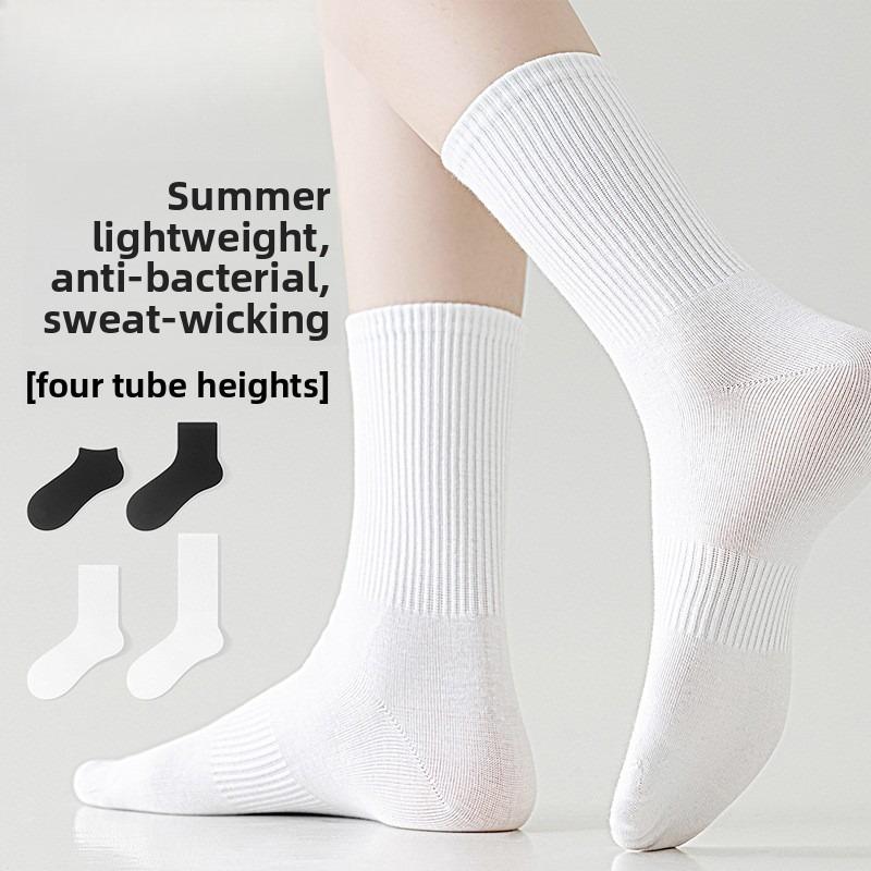 Summer Lightweight Ankle-length Socks, Versatile Plain-colored Sports Stockings, Women's Short Cotton Socks Without Bones