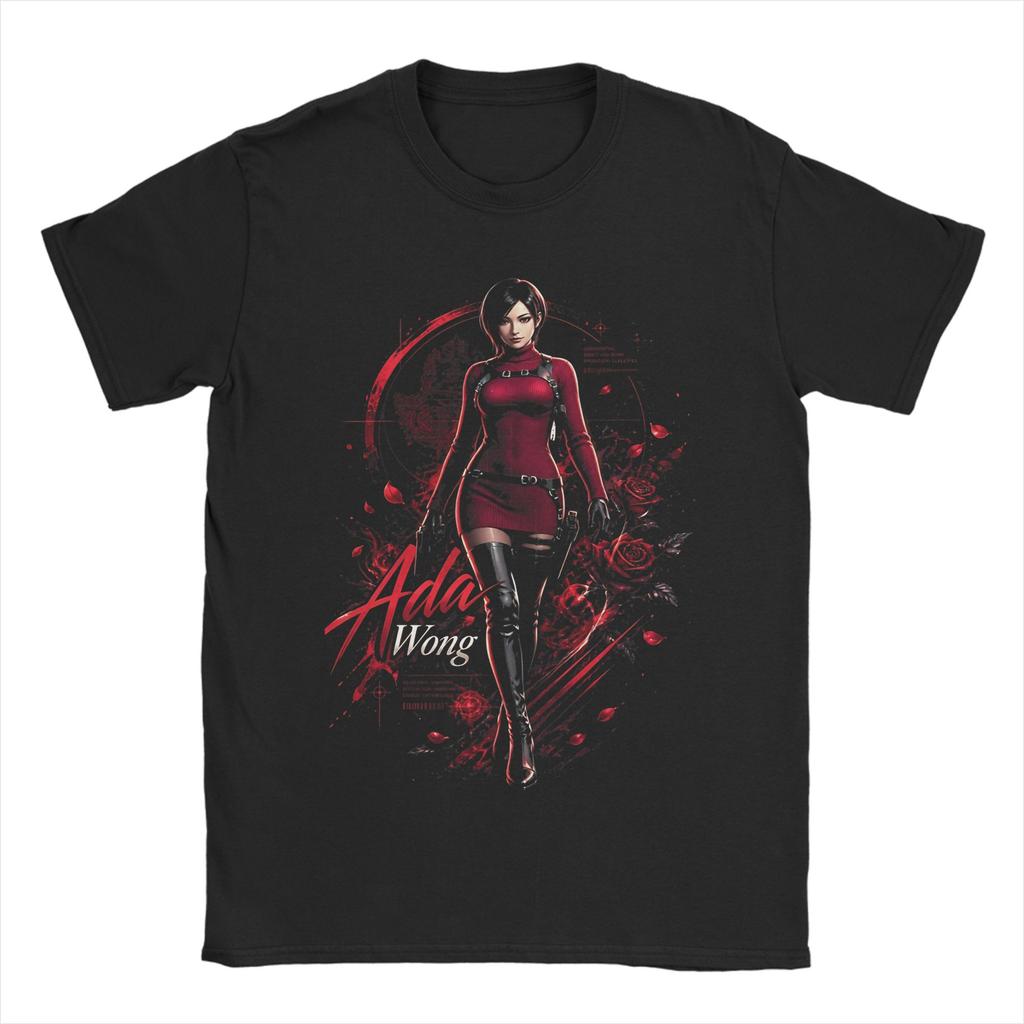 Novelty Ada Wong TShirt Unisex Crewneck Short Sleeve Clothing Cotton Summer Top Tee