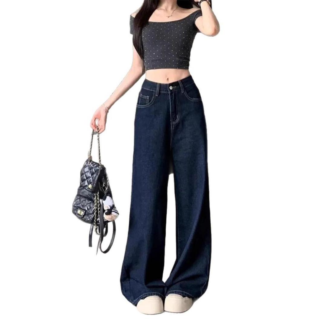 Plus Size Women's Retro High Waist Wide Leg Jeans - Spring/Autumn 2025 Collection