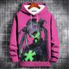 Ladies' Christmas dwarf print hoodie - Casual pullover hoodie, long sleeve, 100% polyester knitted fabric