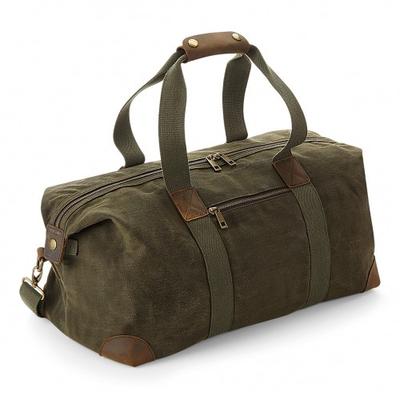 Heritage Leather Accented Waxed Canvas Holdall