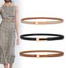 Korean Retro Women's Black Leather Belt - Simple, Versatile for Skirts, Suits, Jeans - Thin Decorative Waistband