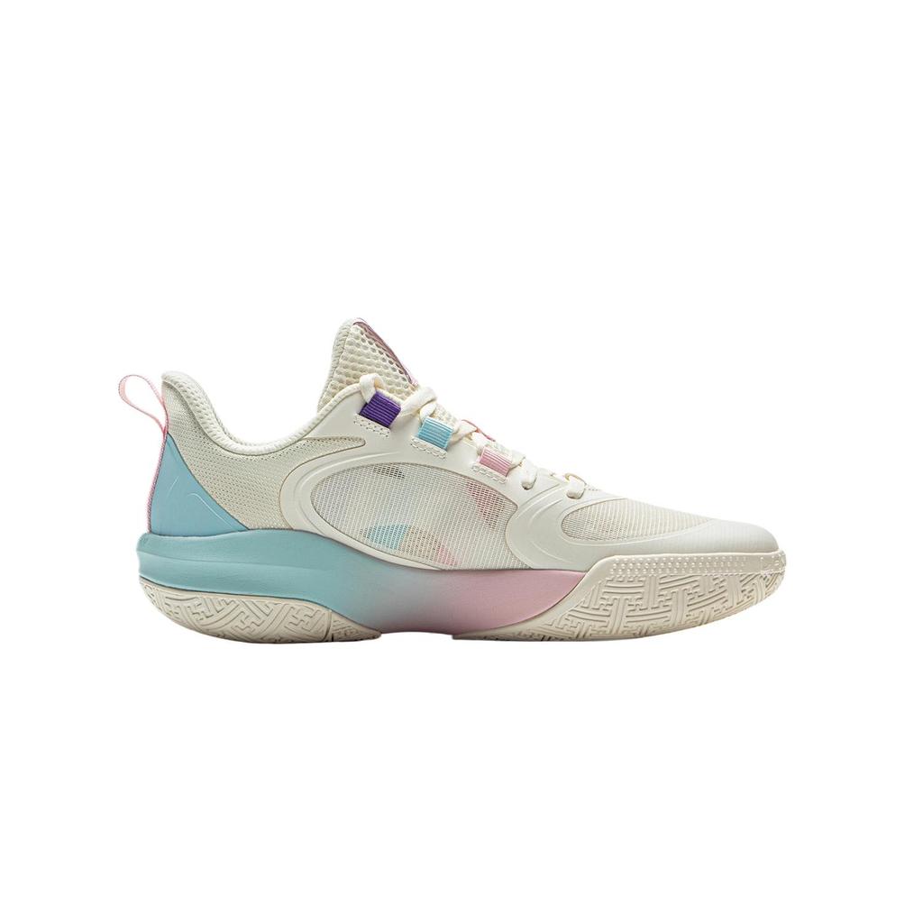 Li Ning Kids Light Energy Pre Casual Comfortable Non-Slip Wear-Resistant Low-Top Basketball Shoes Men basketball shoes Off-White YKBU046-15
