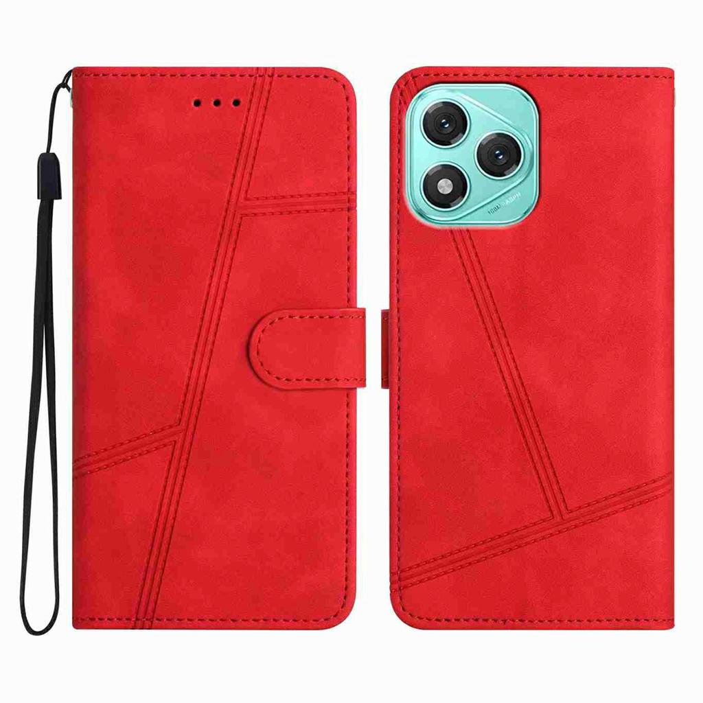 Phone Case for Honor 400 Lite 5G Flip Leather Retro Cover Lines Imprinted