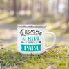 Best Dad & Mom In The World French Print Mug Camping Enamel Mugs Outdoor Drink Milk Coffee Cup Festive Birthday Gift for Dad Mom